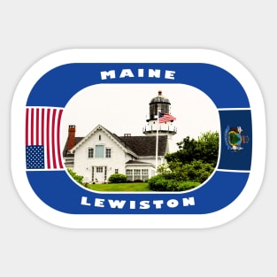 Maine, Lewiston City, USA Sticker